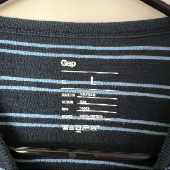 Gap men’s long sleeve waffle knit Crewneck tee shirt | size Large - Picture 8 of 9